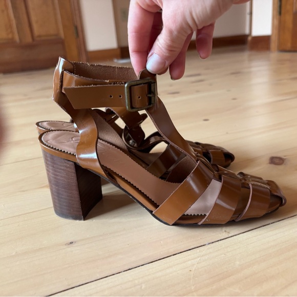 J. Crew Tan Leather fisherman sandal heels - Picture 2 of 4